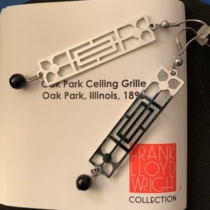 Frank Lloyd Wright Collection Oak Park Ceiling Grille Pierced Earrings